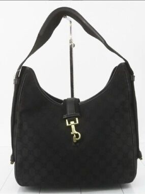 Gucci Black Shoulder Hobo with Gold Hardware
